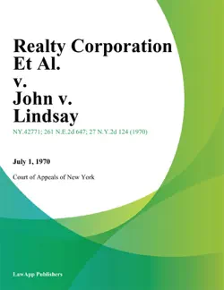 realty corporation et al. v. john v. lindsay book cover image