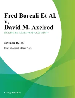 fred boreali et al. v. david m. axelrod book cover image