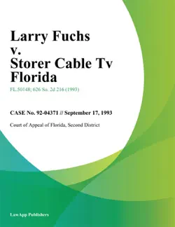 larry fuchs v. storer cable tv florida book cover image