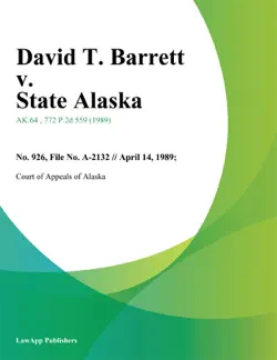 david t. barrett v. state alaska book cover image