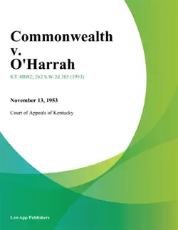 commonwealth v. oharrah book cover image