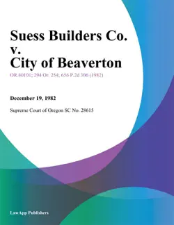 suess builders co. v. city of beaverton book cover image