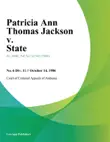 Patricia Ann Thomas Jackson v. State synopsis, comments