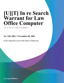 in re search warrant for law office computer book cover image