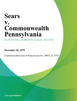 sears v. commonwealth pennsylvania book cover image