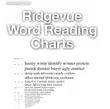 Ridgevue Word Reading Charts synopsis, comments