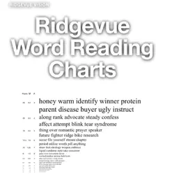 ridgevue word reading charts book cover image