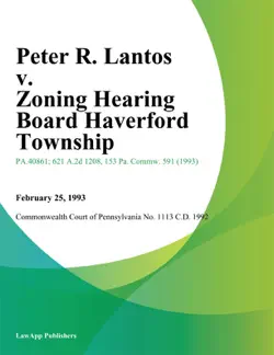 peter r. lantos v. zoning hearing board haverford township book cover image