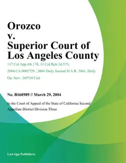 orozco v. superior court of los angeles county book cover image