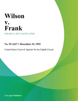 wilson v. frank book cover image