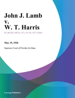 john j. lamb v. w. t. harris book cover image