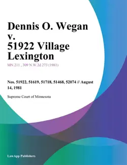 dennis o. wegan v. 51922 village lexington imagen de la portada del libro