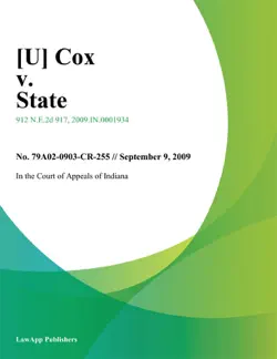 cox v. state imagen de la portada del libro