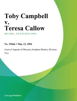 toby campbell v. teresa callow book cover image