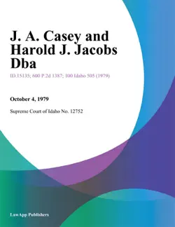 j. a. casey and harold j. jacobs dba book cover image