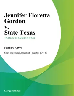 jennifer floretta gordon v. state texas book cover image