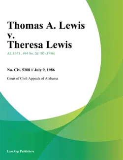 thomas a. lewis v. theresa lewis book cover image