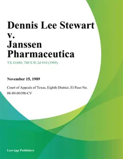 dennis lee stewart v. janssen pharmaceutica book cover image