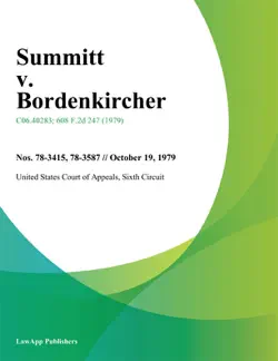 summitt v. bordenkircher book cover image