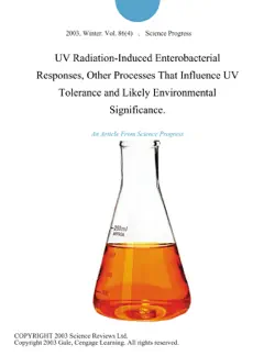 uv radiation-induced enterobacterial responses, other processes that influence uv tolerance and likely environmental significance. imagen de la portada del libro