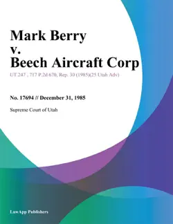 mark berry v. beech aircraft corp. book cover image