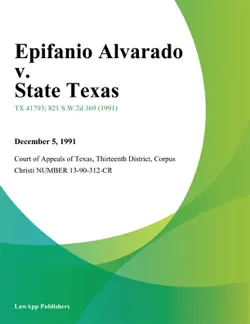 epifanio alvarado v. state texas book cover image