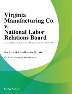 virginia manufacturing co. v. national labor relations board book cover image