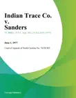 Indian Trace Co. v. Sanders synopsis, comments