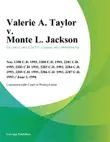 Valerie A. Taylor v. Monte L. Jackson synopsis, comments