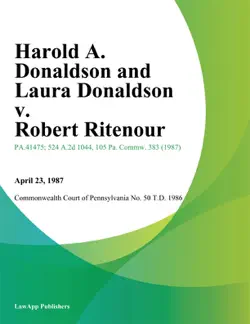 harold a. donaldson and laura donaldson v. robert ritenour book cover image