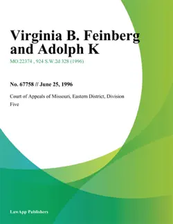 virginia b. feinberg and adolph k book cover image
