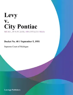 levy v. city pontiac. book cover image