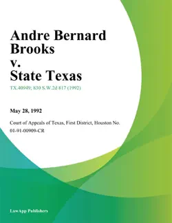 andre bernard brooks v. state texas book cover image