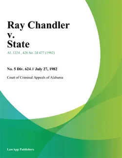 ray chandler v. state imagen de la portada del libro