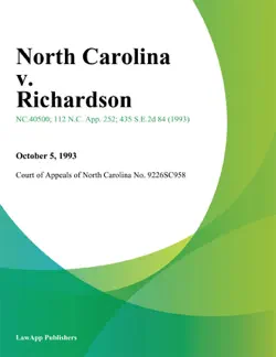 north carolina v. richardson book cover image