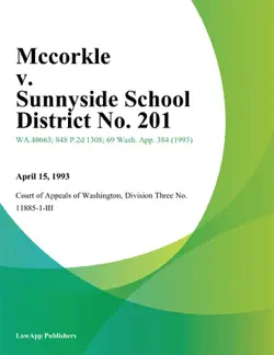 mccorkle v. sunnyside school district no. 201 book cover image
