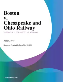 boston v. chesapeake and ohio railway imagen de la portada del libro