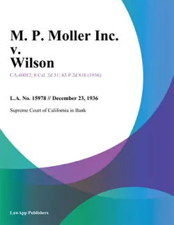 m. p. moller inc. v. wilson book cover image
