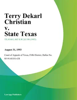 terry dekarl christian v. state texas book cover image