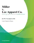 Miller v. Lee Apparel Co. synopsis, comments