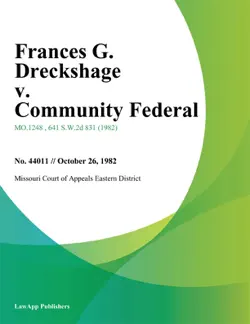 frances g. dreckshage v. community federal imagen de la portada del libro