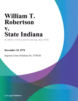 william t. robertson v. state indiana book cover image