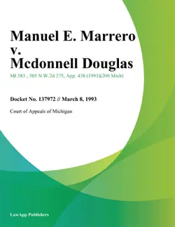 manuel e. marrero v. mcdonnell douglas imagen de la portada del libro