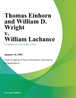thomas einhorn and william d. wright v. william lachance book cover image