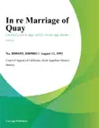 In Re Marriage Of Quay synopsis, comments