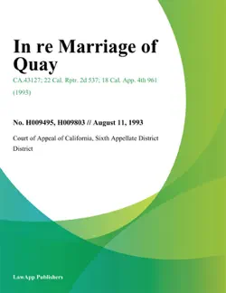 in re marriage of quay book cover image