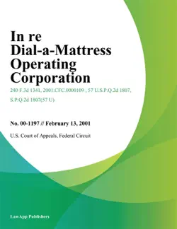 in re dial-a-mattress operating corporation book cover image