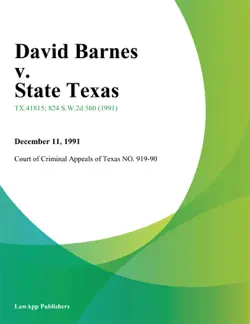 david barnes v. state texas book cover image