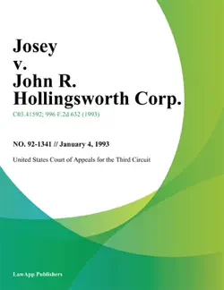 josey v. john r. hollingsworth corp. imagen de la portada del libro