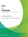 Fox v. Johnson synopsis, comments